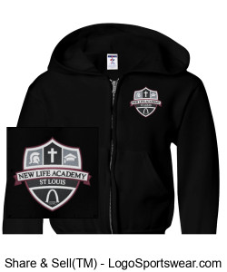 Youth - Sweatshirt Hoodie (Not a sweater replacement) - Embroidered NLA Crest Logo Design Zoom